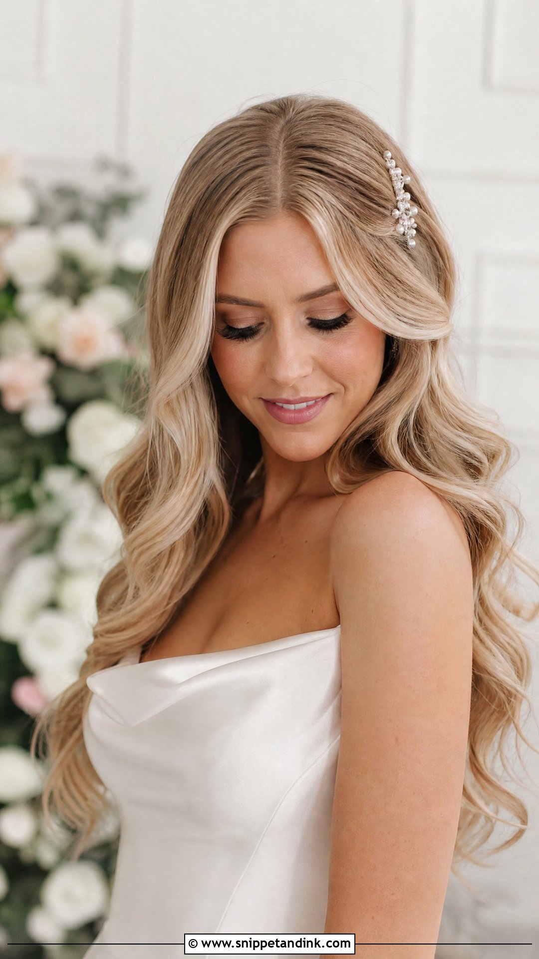 Bridal Hair Down Soft Waves - Snippet and Ink - 15 Bridal Hair Inspiration Down Ideas
