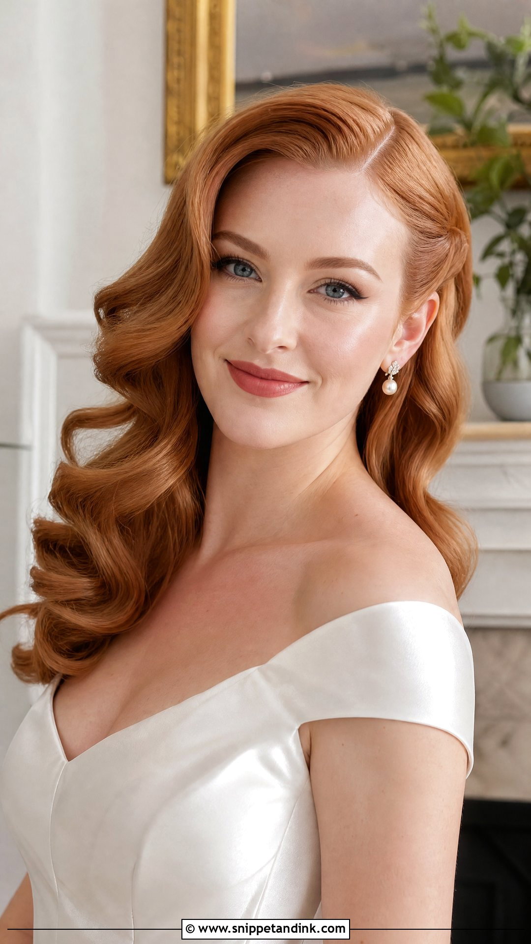 Bridal Hair Down Vintage Waves - Snippet and Ink - 15 Glam Bridal Hair Down Ideas