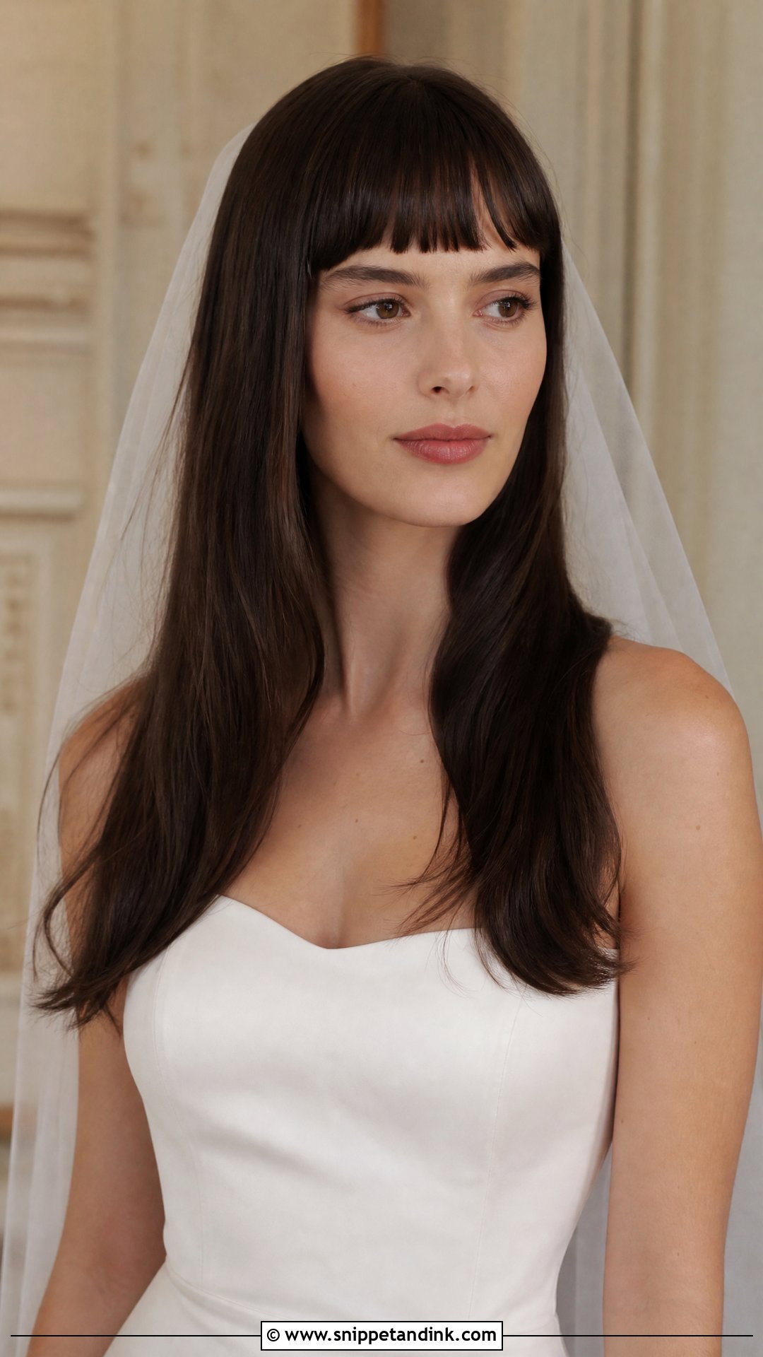 Bridal Hair Down With Baby Bangs - Snippet and Ink - 15 Bridal Hair Down with Bangs Ideas