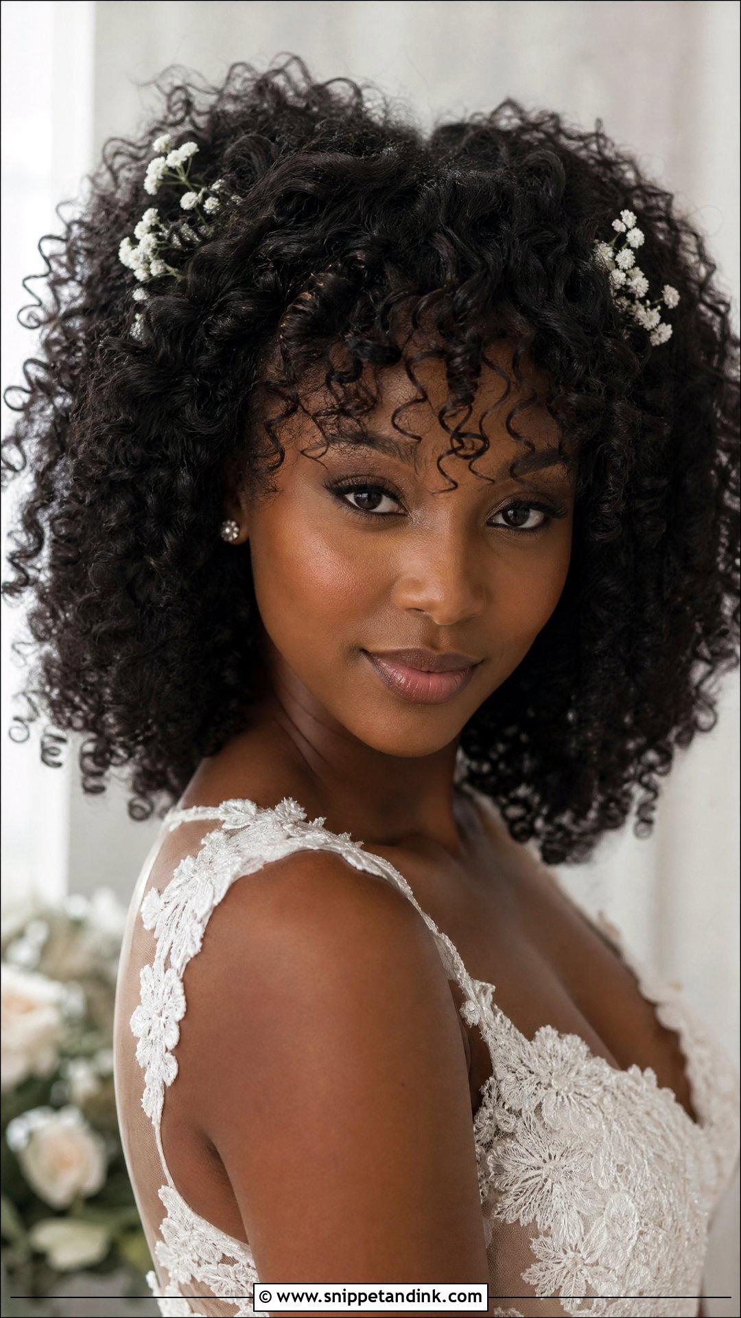 Bridal Hair Down With Curly Bangs - Snippet and Ink - 15 Bridal Hair Down with Bangs Ideas