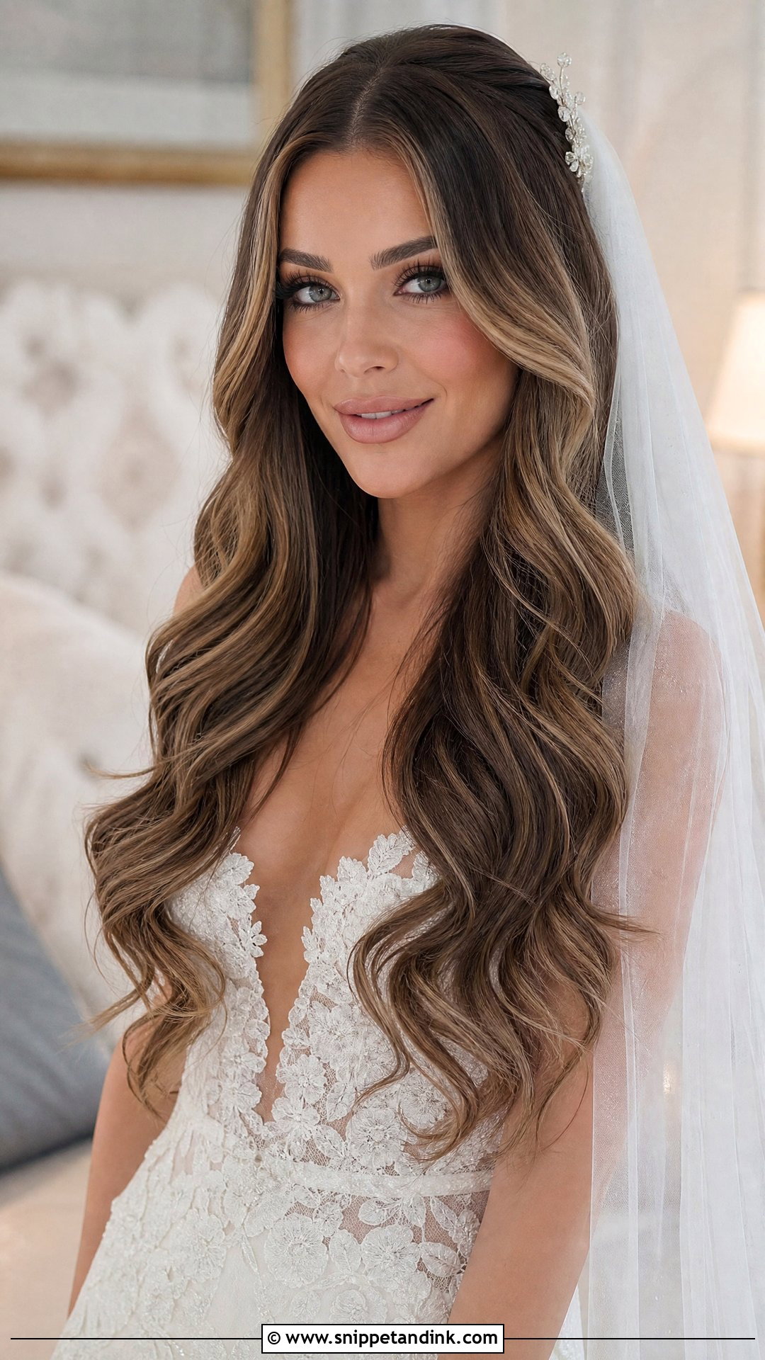 Bridal Hair Down With Extensions - Snippet and Ink - 15 Glam Bridal Hair Down Ideas
