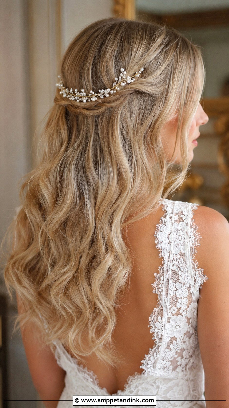 Bridal Hair Down With Hair Vine - Snippet and Ink - 20 Bridal Hair All Down Ideas