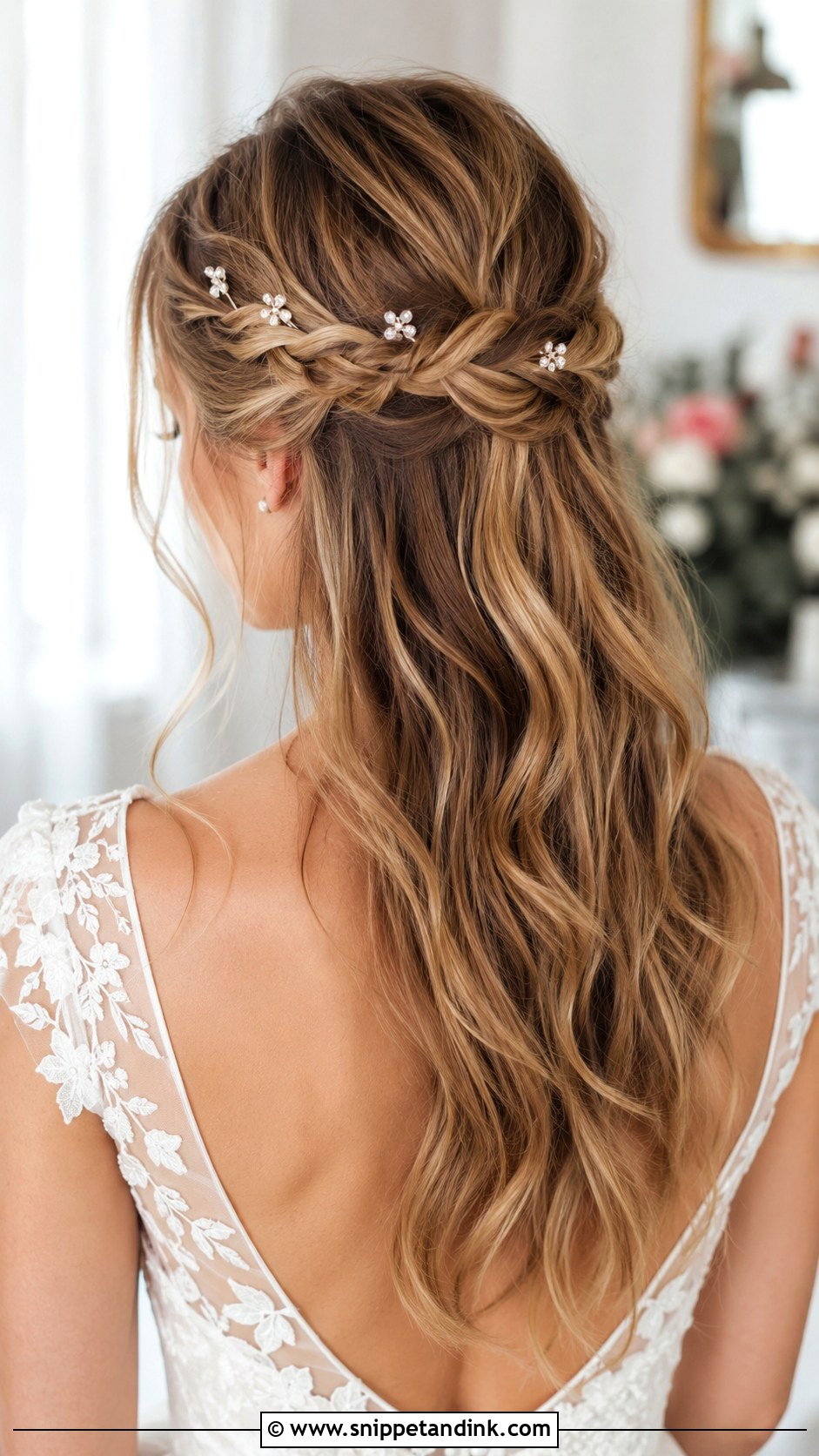 Bridal Hair Down With Half Up Braid - Snippet and Ink - 20 Bridal Hairstyle Down Ideas