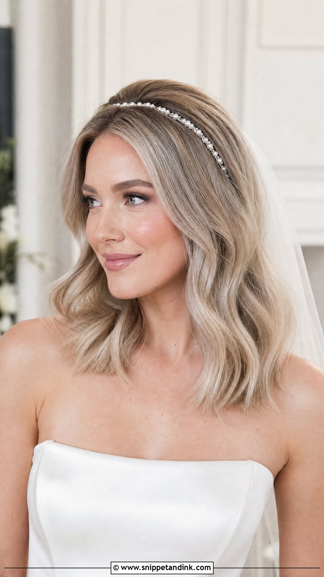 Bridal Hair Down With Headband - Snippet and Ink - 20 Modern Bridal Hair Down Ideas
