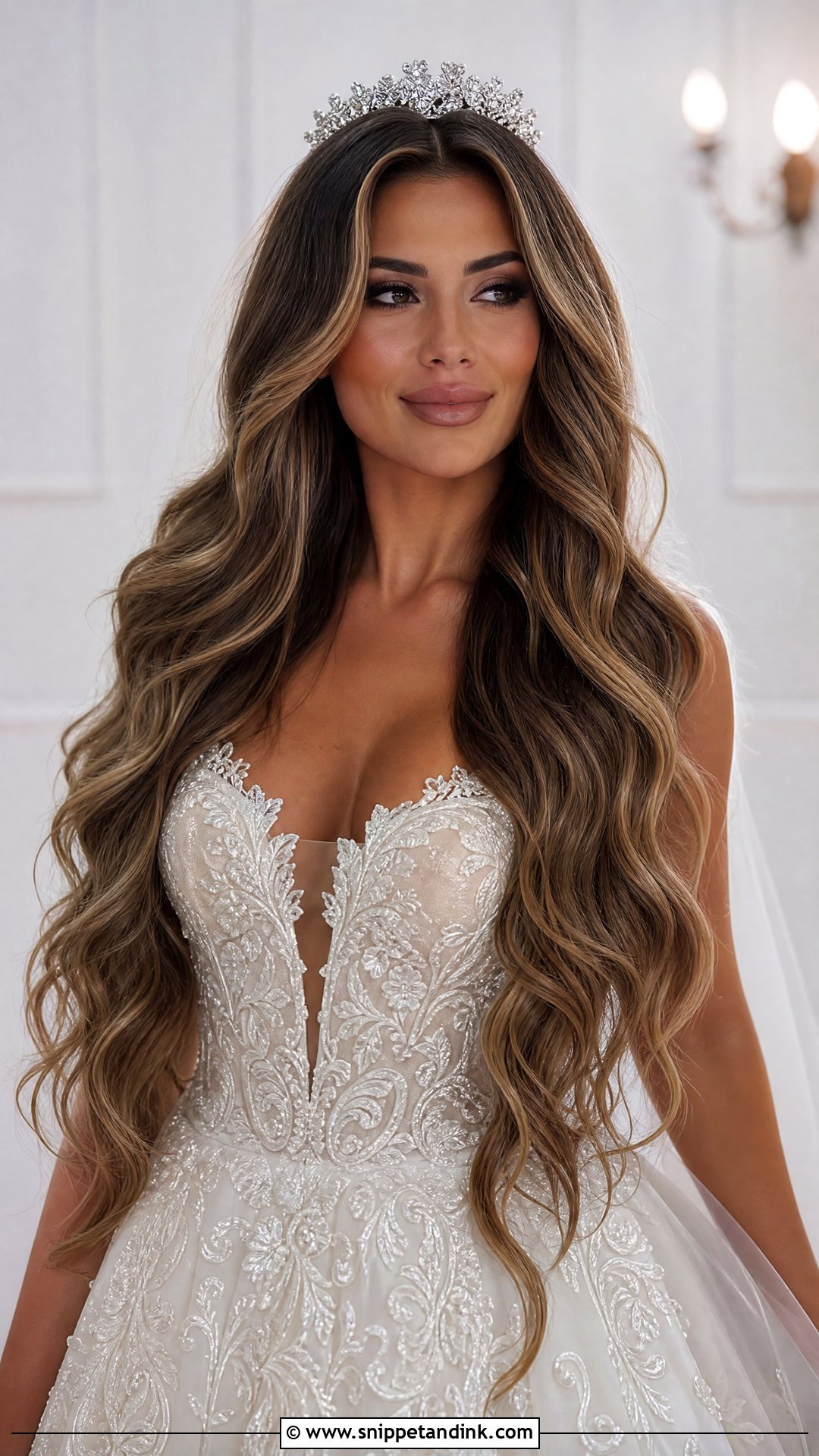 Bridal Hair Down With Long Extensions - Snippet and Ink - 20 Modern Bridal Hair Down Ideas