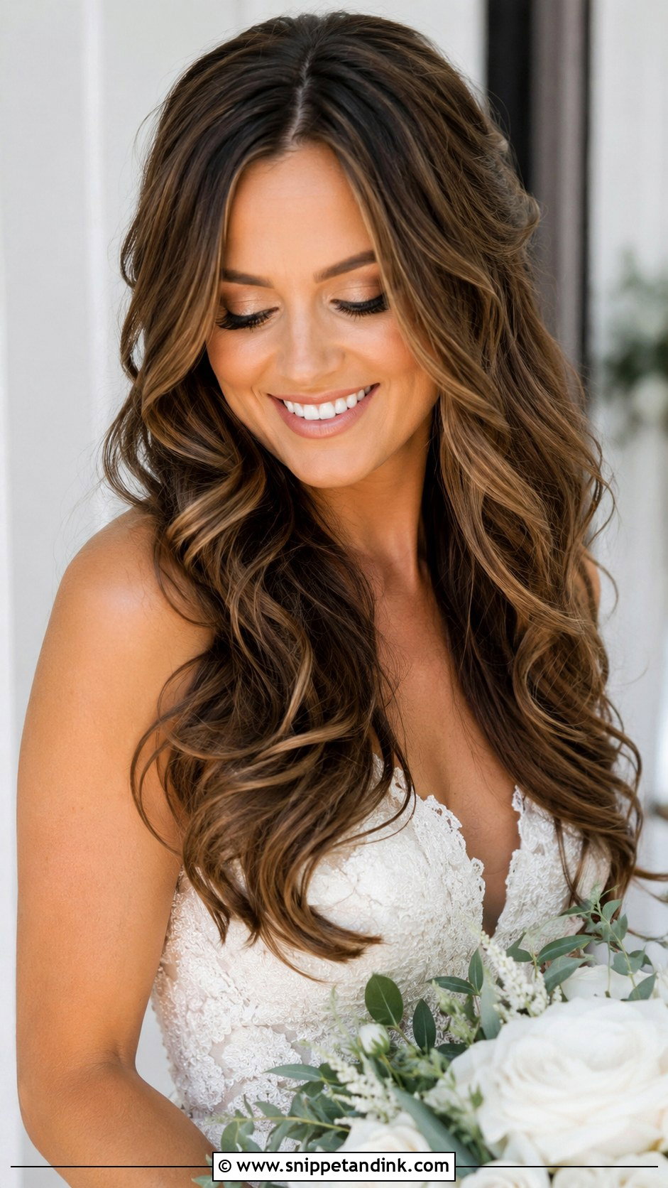 Bridal Hair Down With Long Layers - Snippet and Ink - 20 Bridal Hair All Down Ideas
