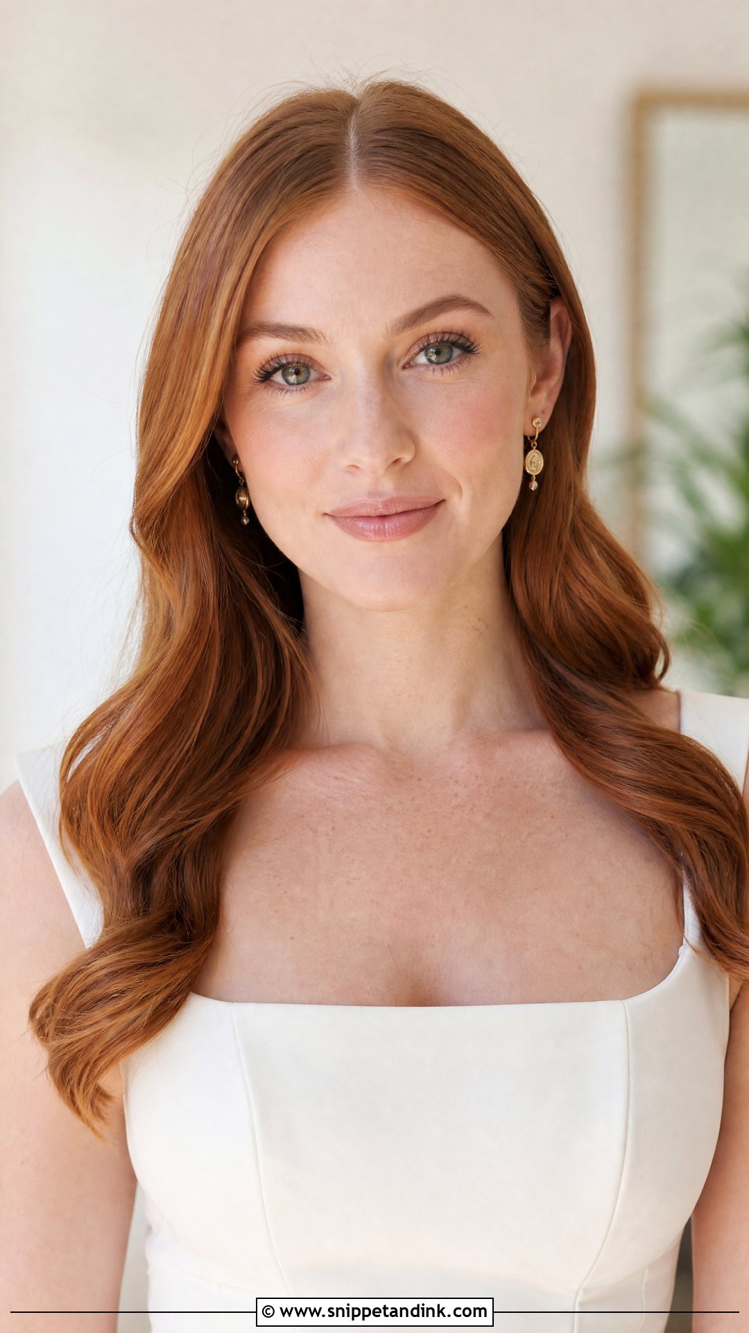 Bridal Hair Down With Middle Part - Snippet and Ink - 15 Elegant Bridal Hair Down Ideas