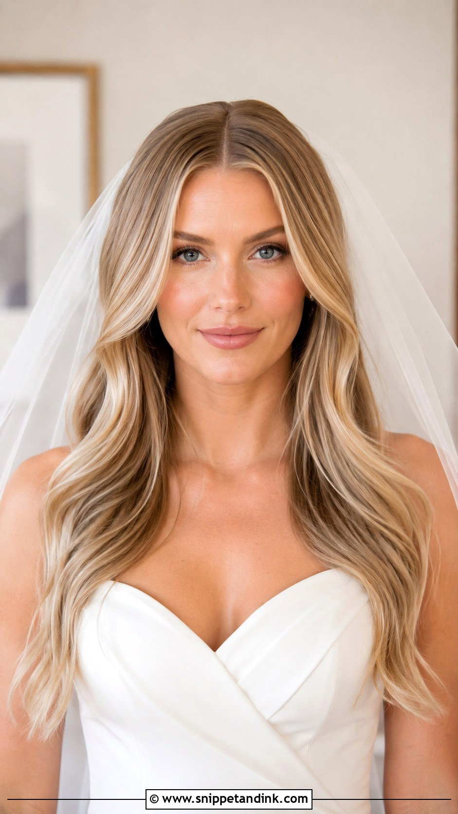 Bridal Hair Down With Middle Part - Snippet and Ink - 20 Bridal Hair All Down Ideas