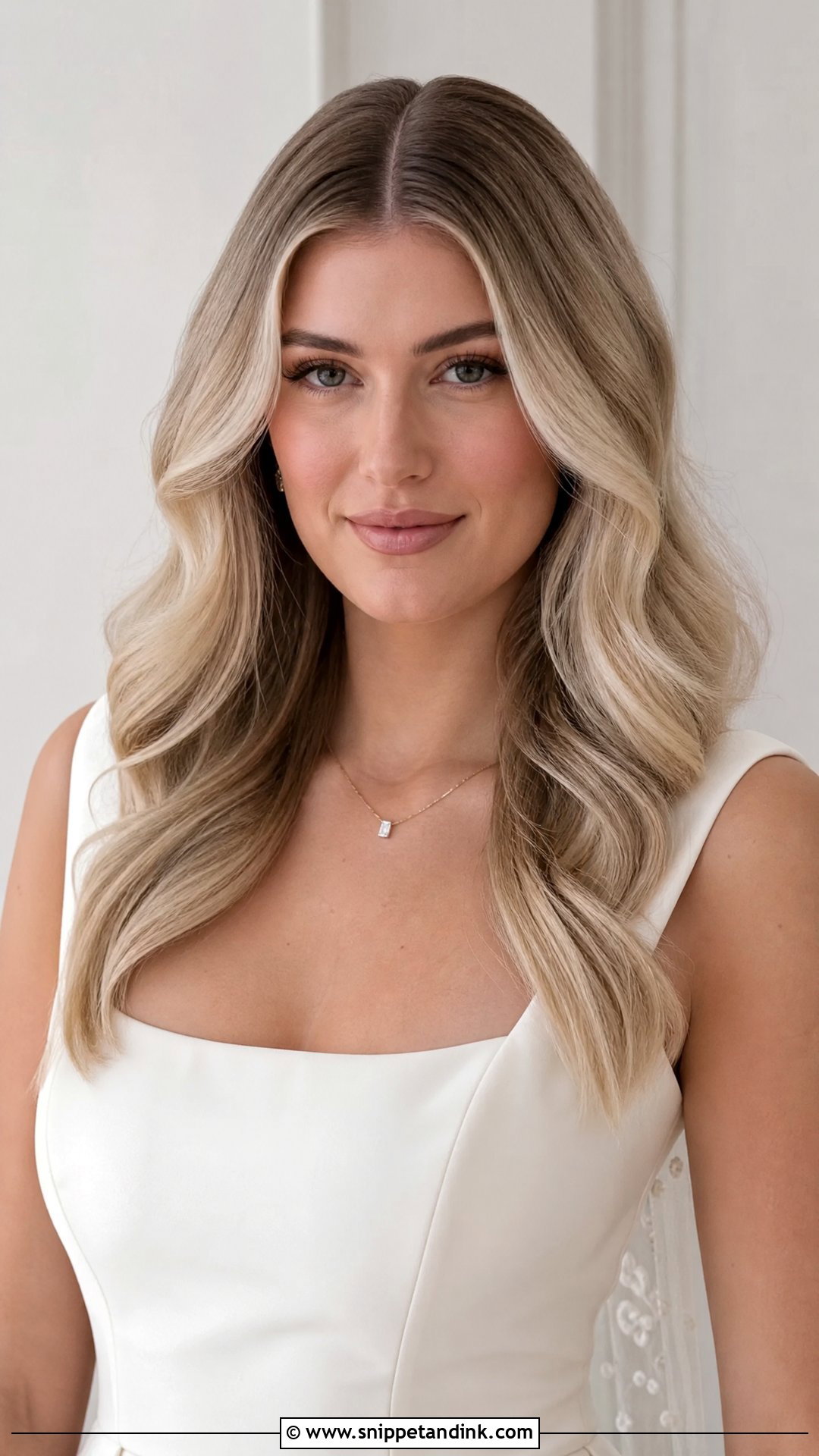 Bridal Hair Down With Middle Part - Snippet and Ink - 15 Bridal Hair Out Ideas