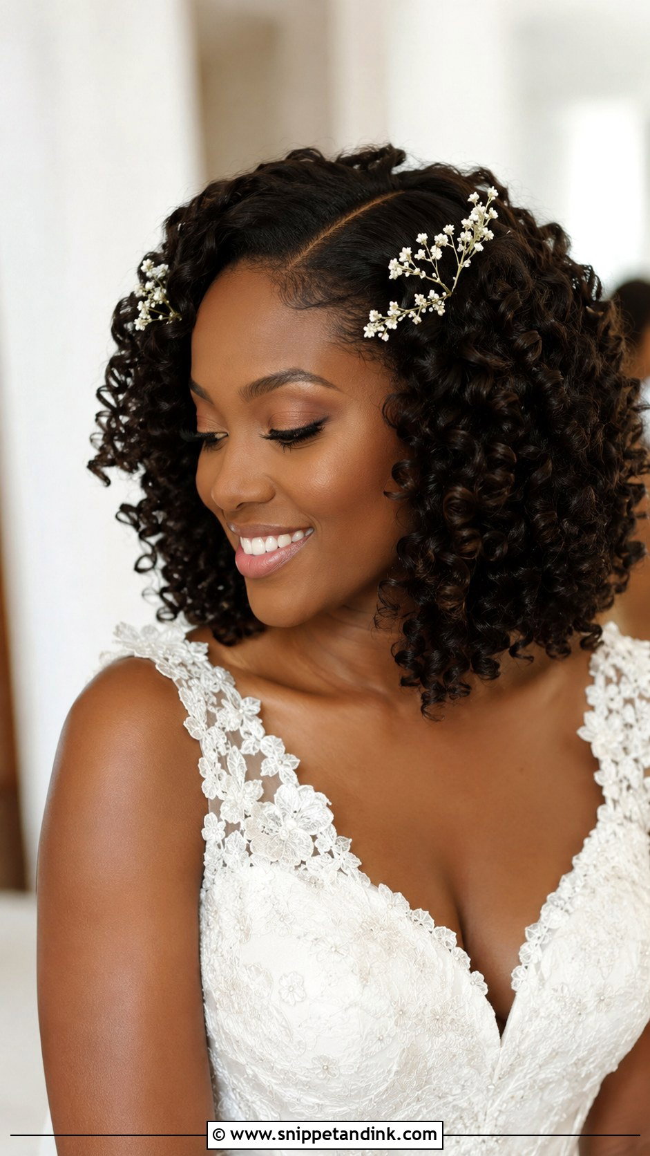 Bridal Hair Down With Natural Curls - Snippet and Ink - 20 Bridal Hairstyle Down Ideas
