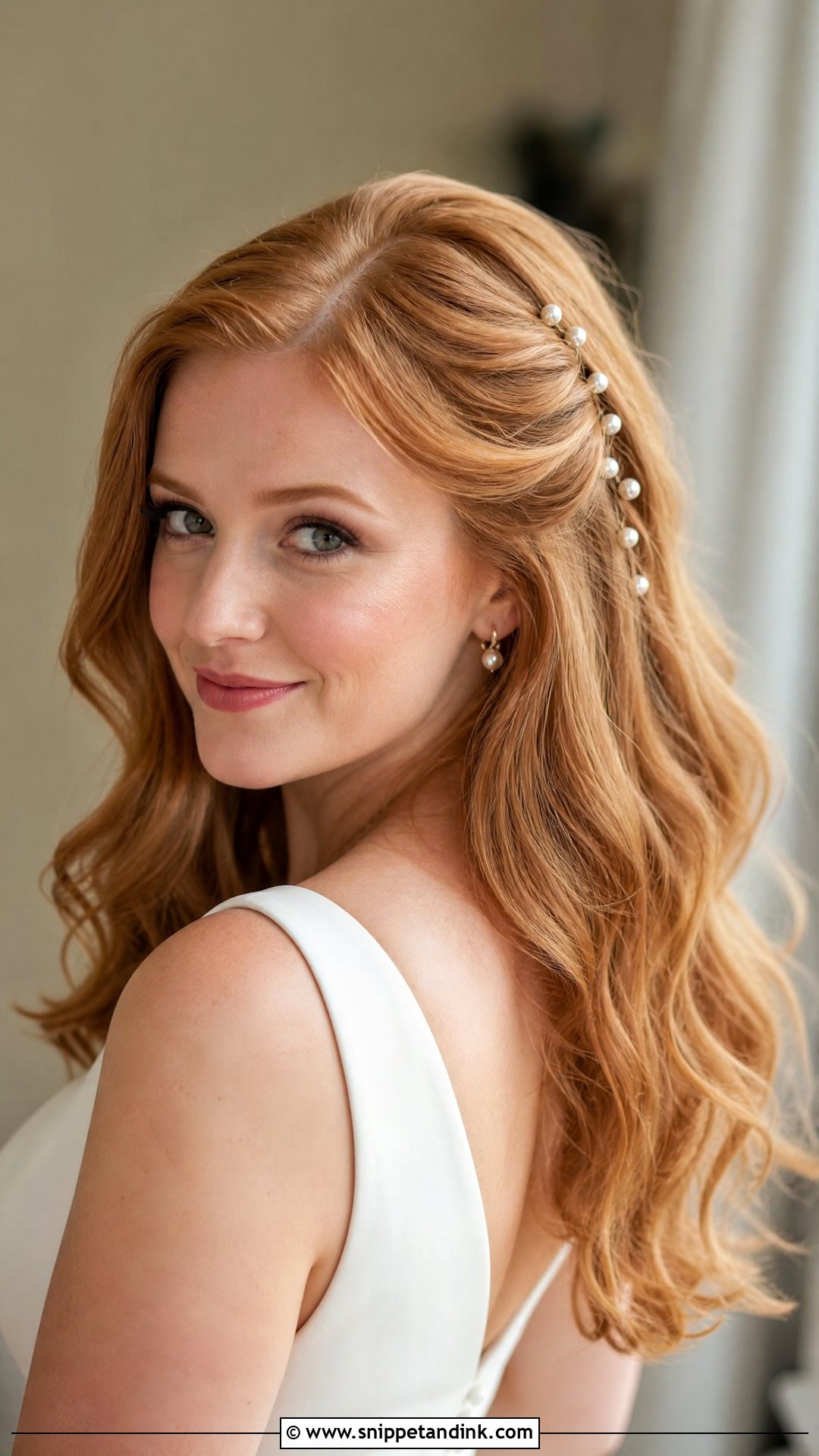 Bridal Hair Down With Pearl Pins - Snippet and Ink - 15 Bridal Hair Inspiration Down Ideas