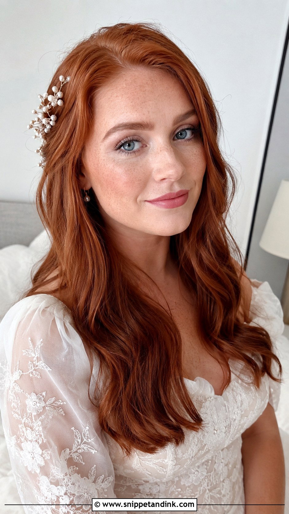 Bridal Hair Down With Red Hair - Snippet and Ink - 20 Bridal Hair All Down Ideas