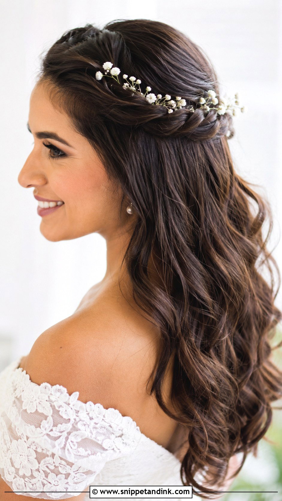 Bridal Hair Down With Rope Braid - Snippet and Ink - 25 Long Bridal Hair Down Ideas