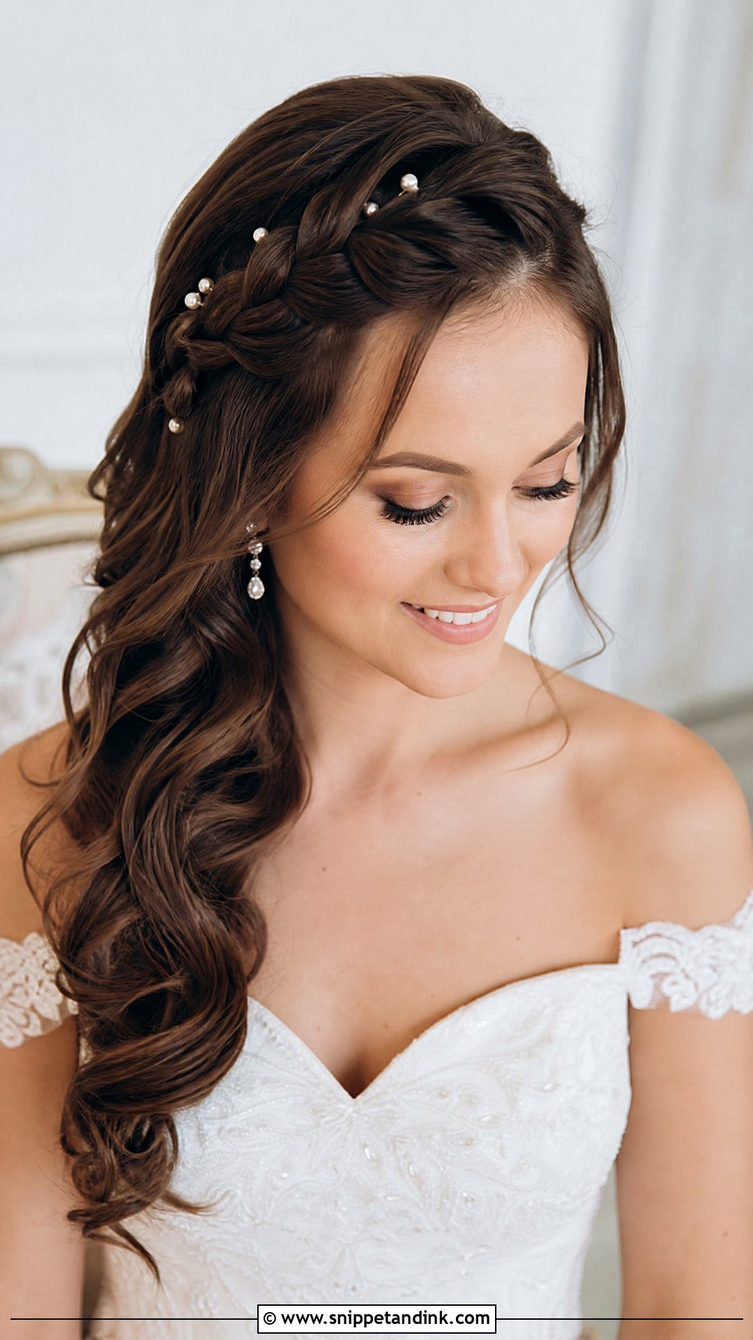 Bridal Hair Down With Side Braid - Snippet and Ink - 15 Bridal Hair Down with Braid Ideas