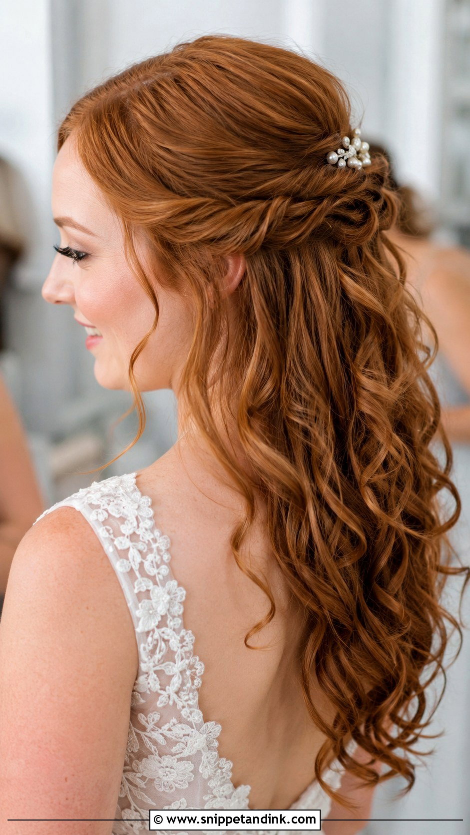 Bridal Hair Down With Twisted Back - Snippet and Ink - 20 Bridal Hairstyle Down Ideas