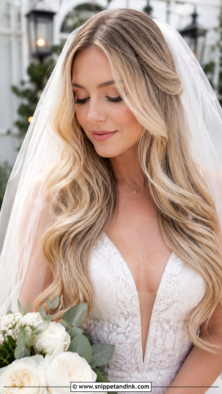 Bridal Hair Down With Veil - Snippet and Ink - 20 Bridal Hair All Down Ideas