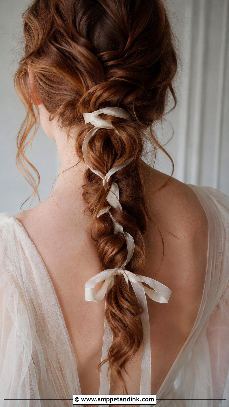 Bridal Hair Ribbon Braid - Snippet and Ink - 20 Bridal Hair Ribbon Ideas