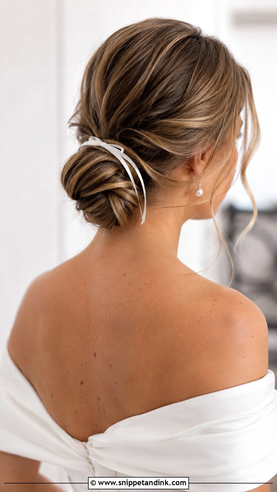 Bridal Hair Ribbon Chignon - Snippet and Ink - 20 Bridal Hair Ribbon Ideas