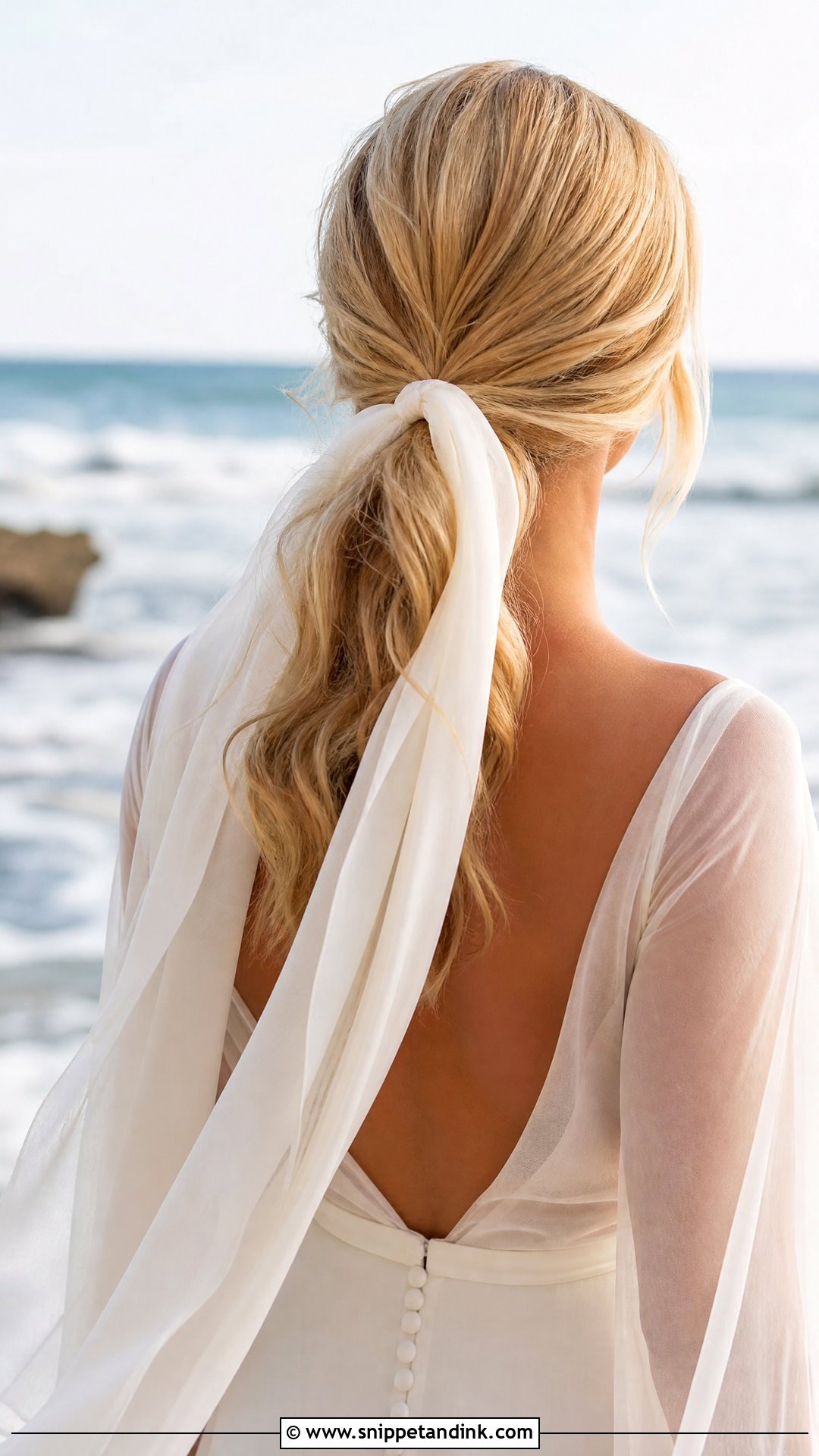 Bridal Hair Scarf For Beach Wedding - Snippet and Ink - 15 Beach Wedding Hair Accessories