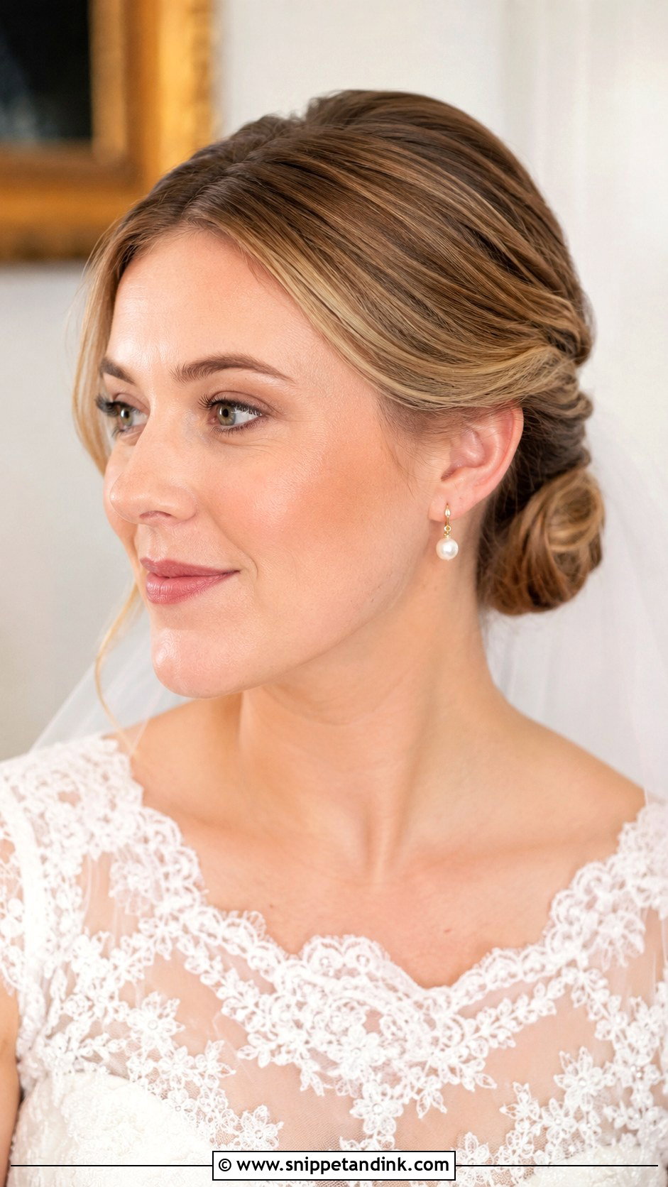 Bridal Hair Tucked Behind Ear With Low Chignon - Snippet and Ink - 20 Bridal Hair Tucked Behind Ear Hairstyles