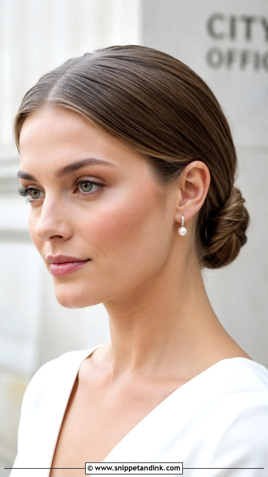 Bridal Hair Tucked Behind Ear With Minimalist Knot - Snippet and Ink - 20 Bridal Hair Tucked Behind Ear Hairstyles