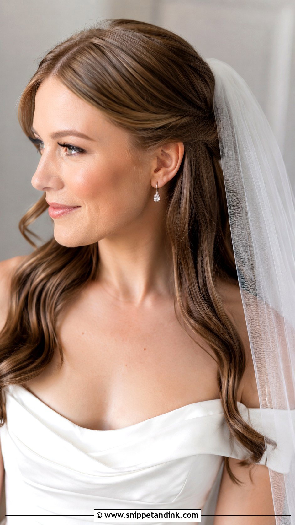Bridal Hair Tucked Behind Ear With Veil - Snippet and Ink - 20 Bridal Hair Tucked Behind Ear Hairstyles