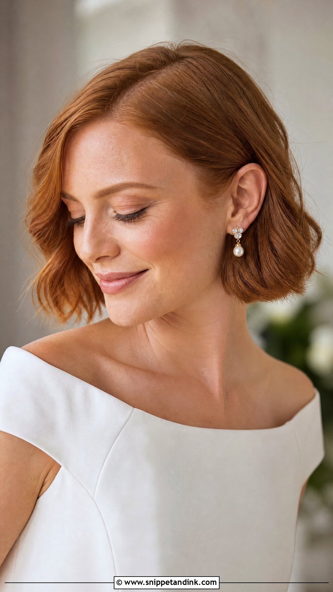Bridal Hair Tucked Behind Ears With Bob - Snippet and Ink - 15 Bridal Hair Tucked Behind Ears