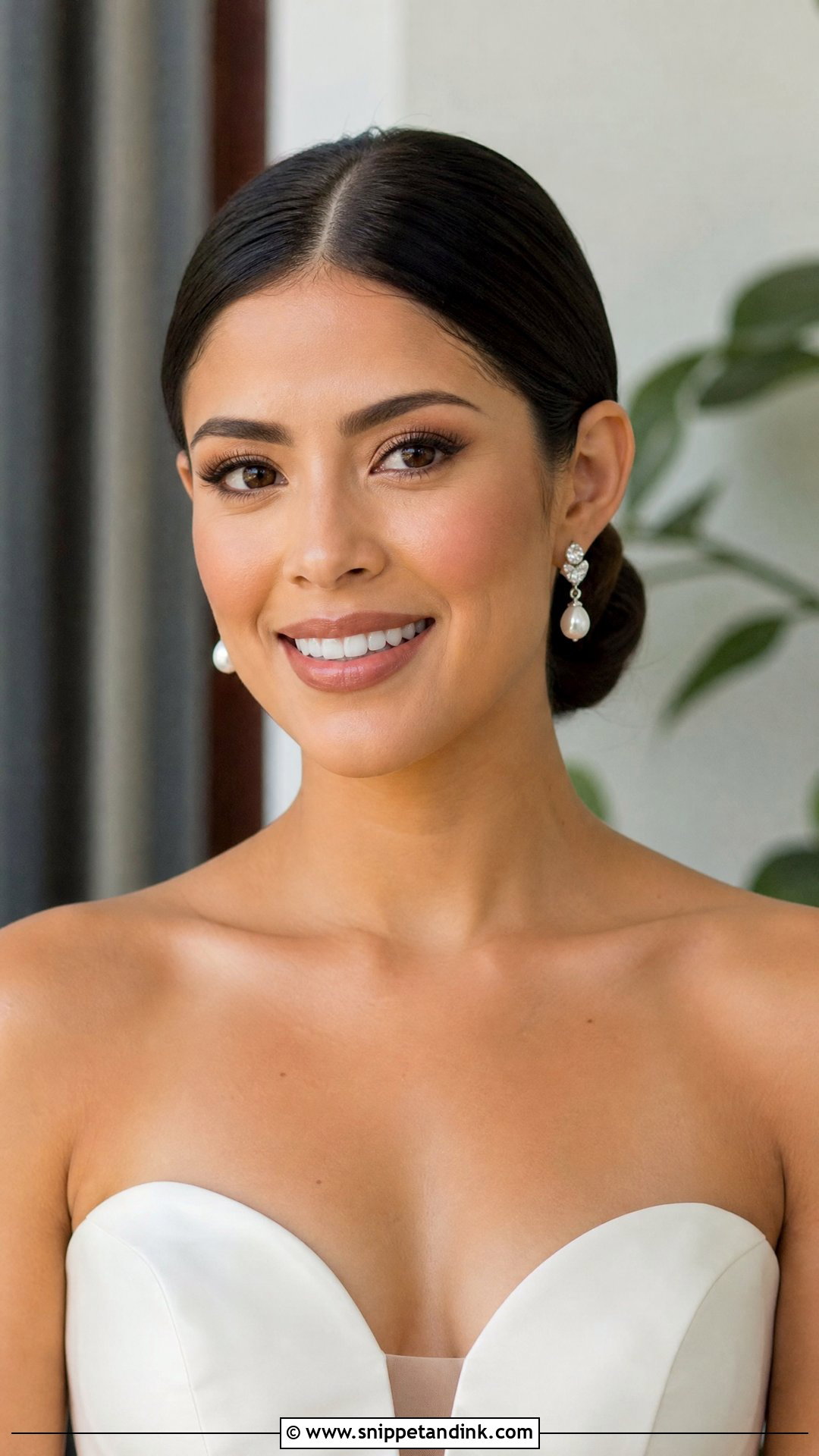Bridal Hair Tucked Behind Ears With Low Bun - Snippet and Ink - 15 Bridal Hair Tucked Behind Ears