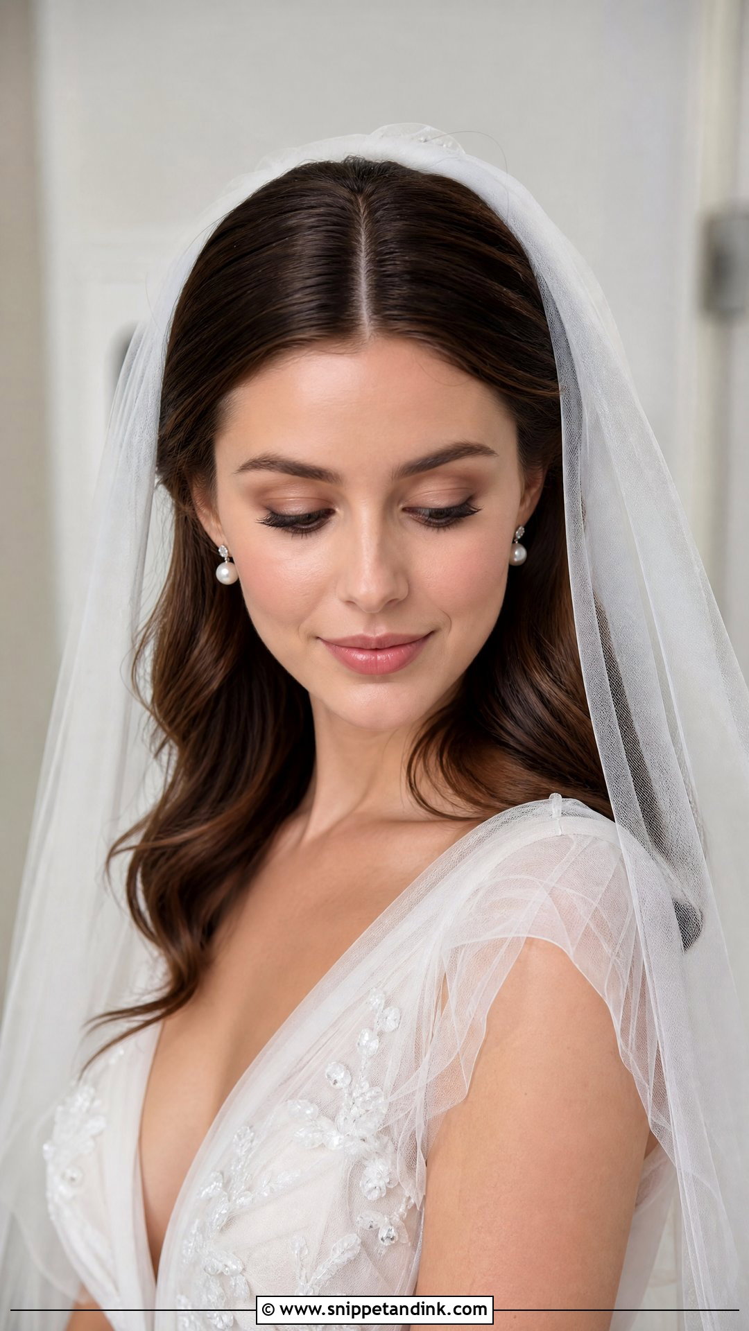 Bridal Hair Tucked Behind Ears With Veil - Snippet and Ink - 15 Bridal Hair Tucked Behind Ears