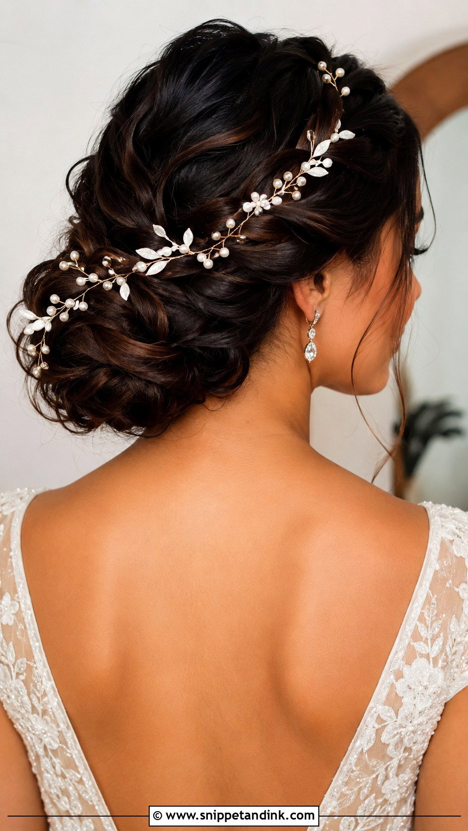 Bridal Hair Vine With Braided Updo - Snippet and Ink - 15 Wedding Hair Accessory Ideas
