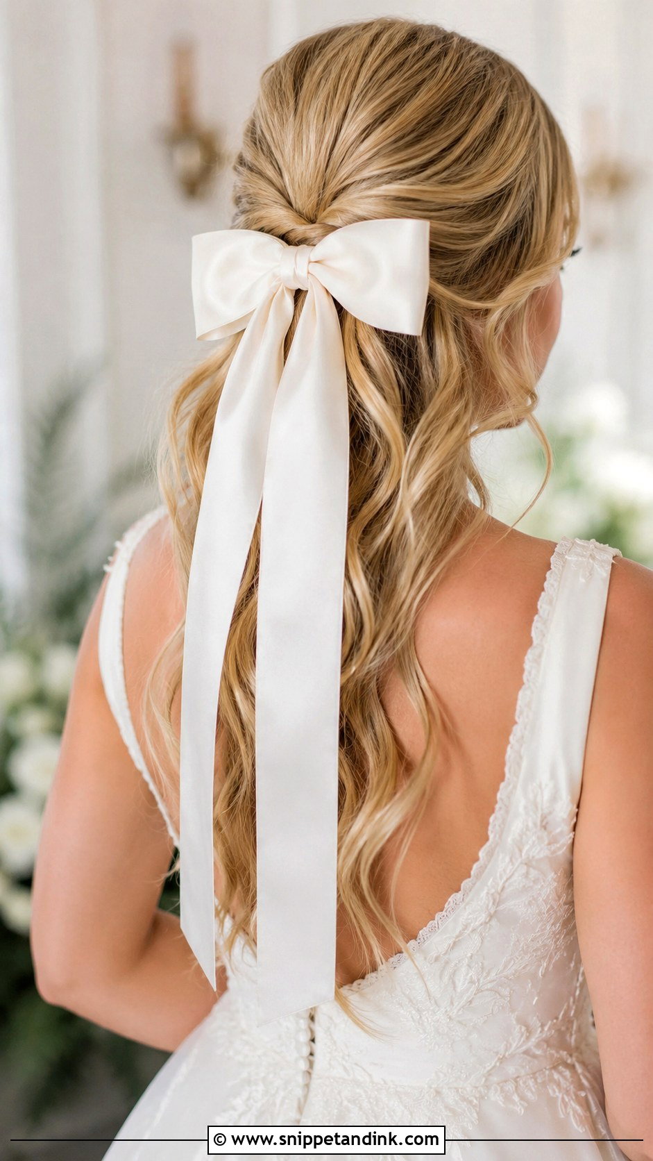 Bridal Hair With Bow - Snippet and Ink - 20 Bridal Hair 2024 Ideas