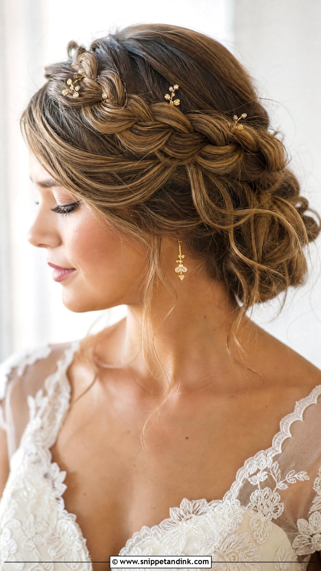 Bridal Hair With Extensions Crown Braid - Snippet and Ink - 15 Bridal Hair with Extensions
