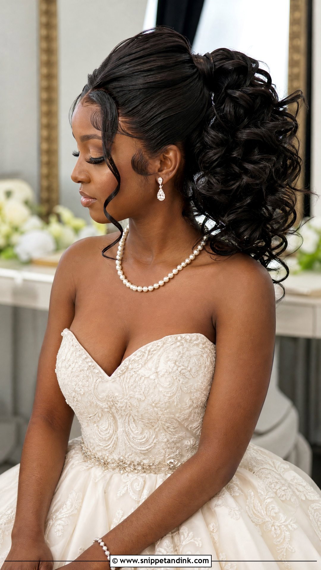 Bridal Hair With Extensions Curly Ponytail - Snippet and Ink - 15 Bridal Hair with Extensions
