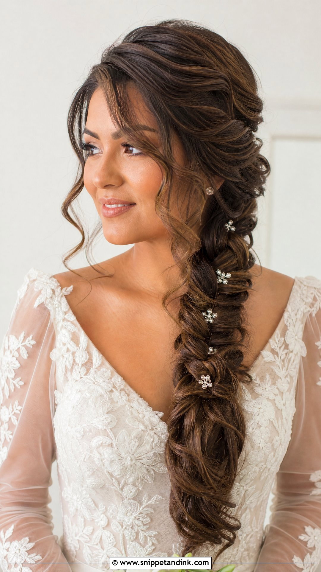 Bridal Hair With Extensions Side Braid - Snippet and Ink - 15 Bridal Hair with Extensions