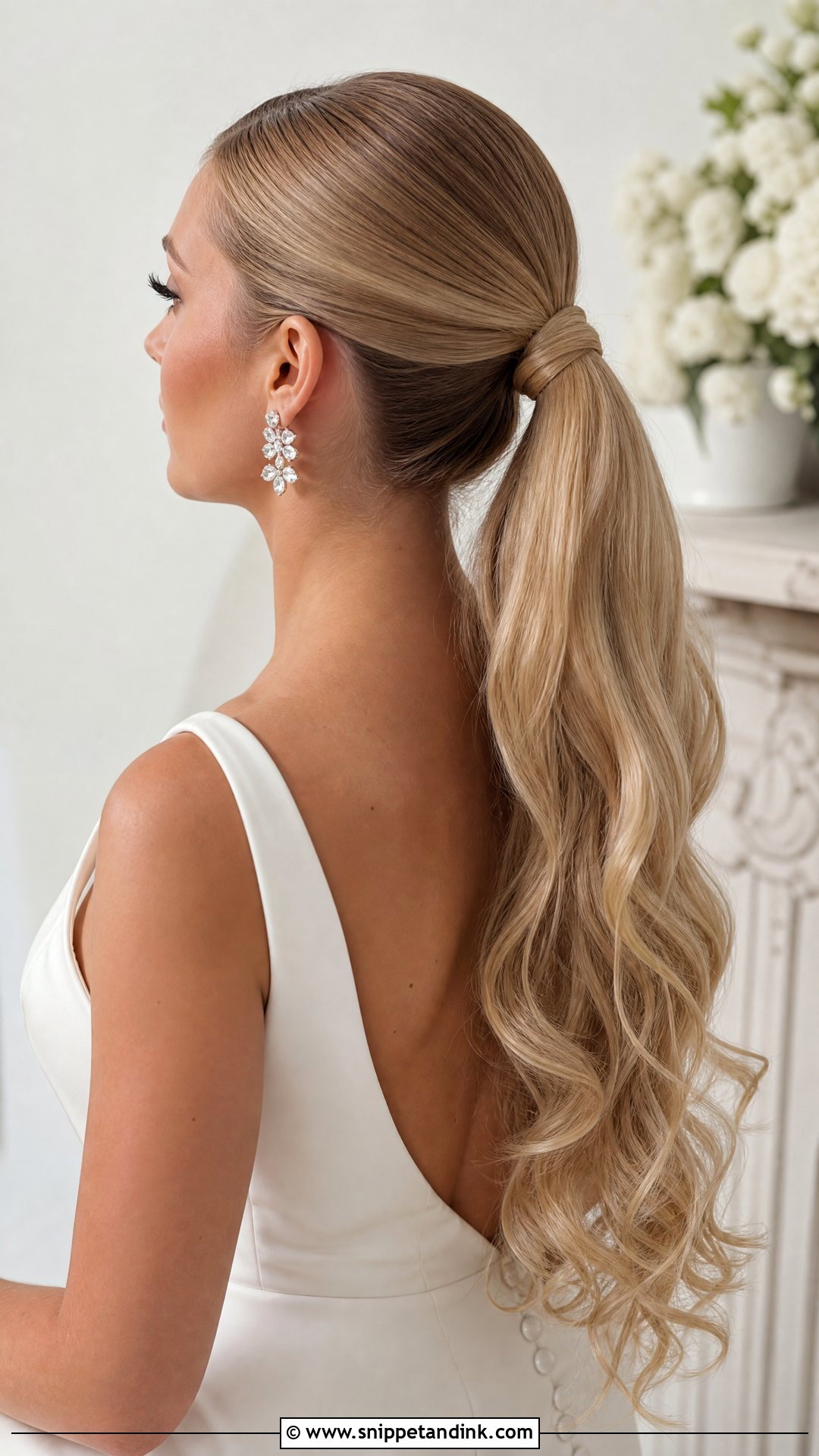 Bridal Hair With Extensions Sleek Ponytail - Snippet and Ink - 15 Bridal Hair with Extensions