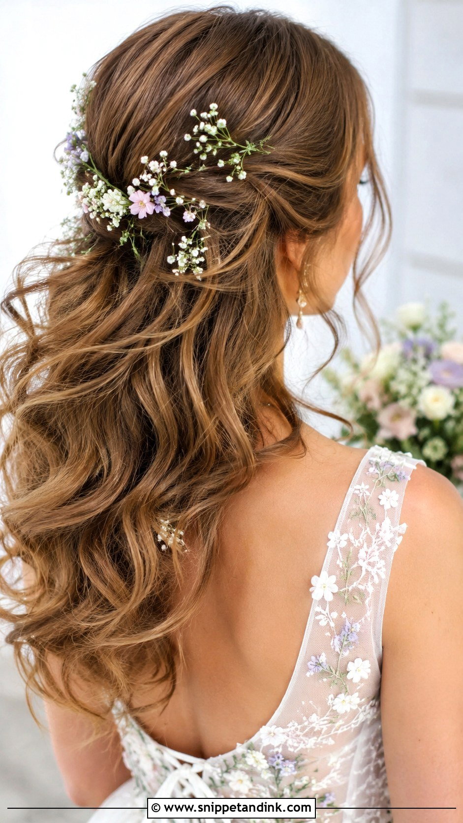 Bridal Hair With Floral Pins - Snippet and Ink - 25 Hair Ideas for Wedding