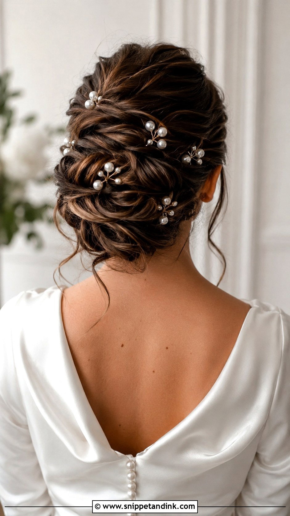 Bridal Hair With Pearl Hair Pins - Snippet and Ink - 20 Bridal Hair with Headpiece Ideas