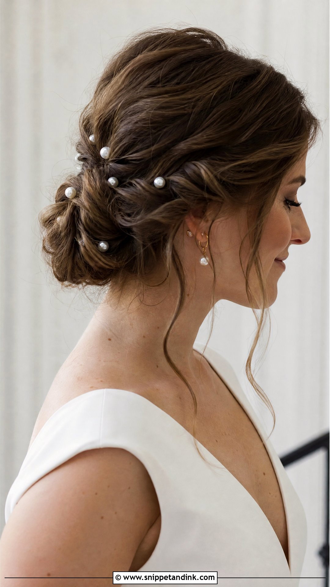 Bridal Hair With Pearl Pins - Snippet and Ink - 20 Modern Bridal Hairstyles