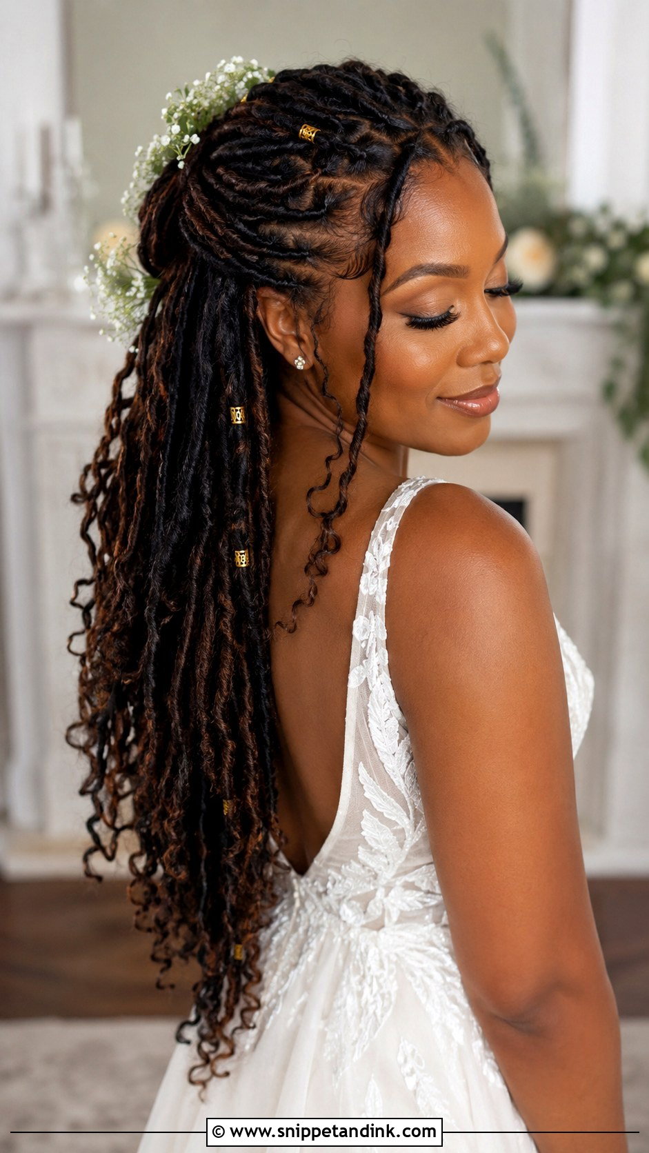Bridal Hair With Soft Locs - Snippet and Ink - 20 Bridal Hair for Black Women Ideas