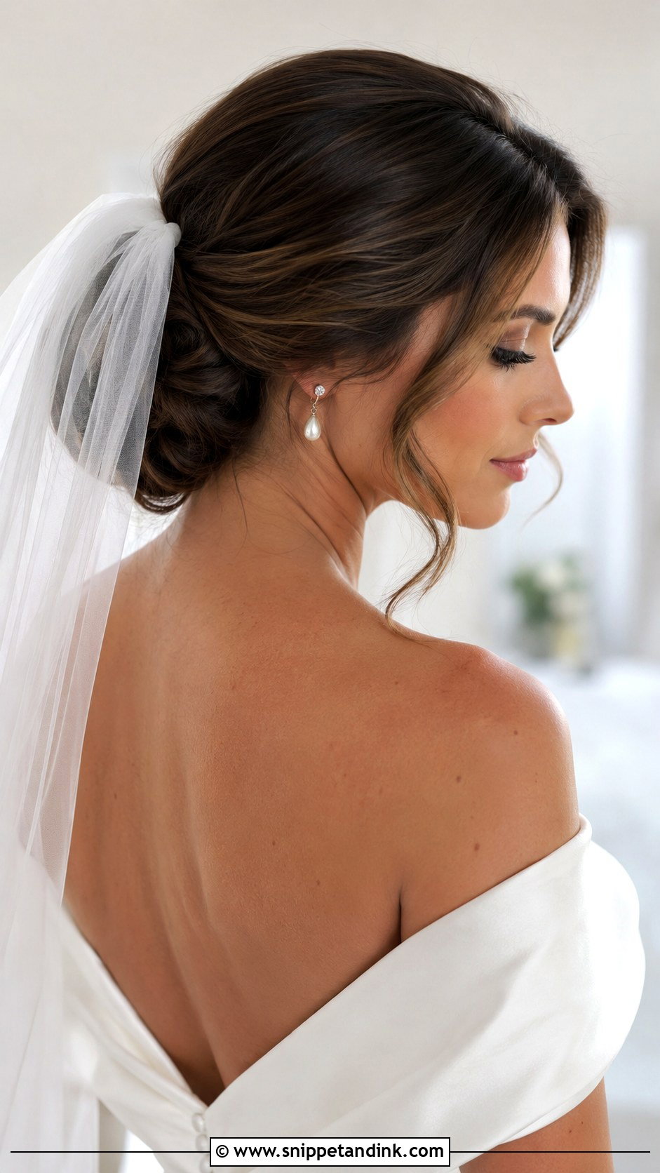 Bridal Hair With Veil - Snippet and Ink - 20 Bridal Hair 2024 Ideas