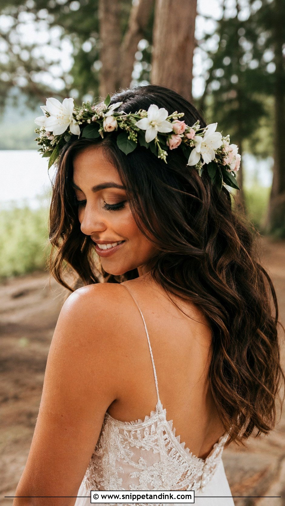 Bridal Hair Wreath for Outdoor Wedding - Snippet and Ink - 25 Hair Pieces for Wedding
