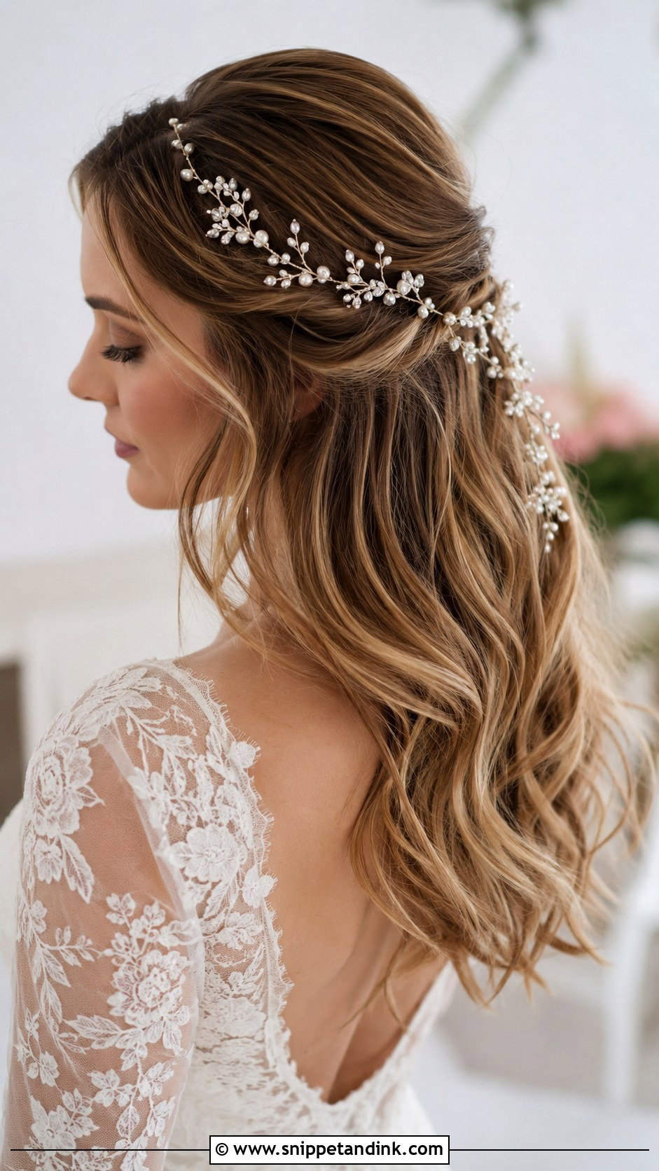 Bridal Hair with Hair Vine - Snippet and Ink - 25 Wedding Hairstyles for Bride Down