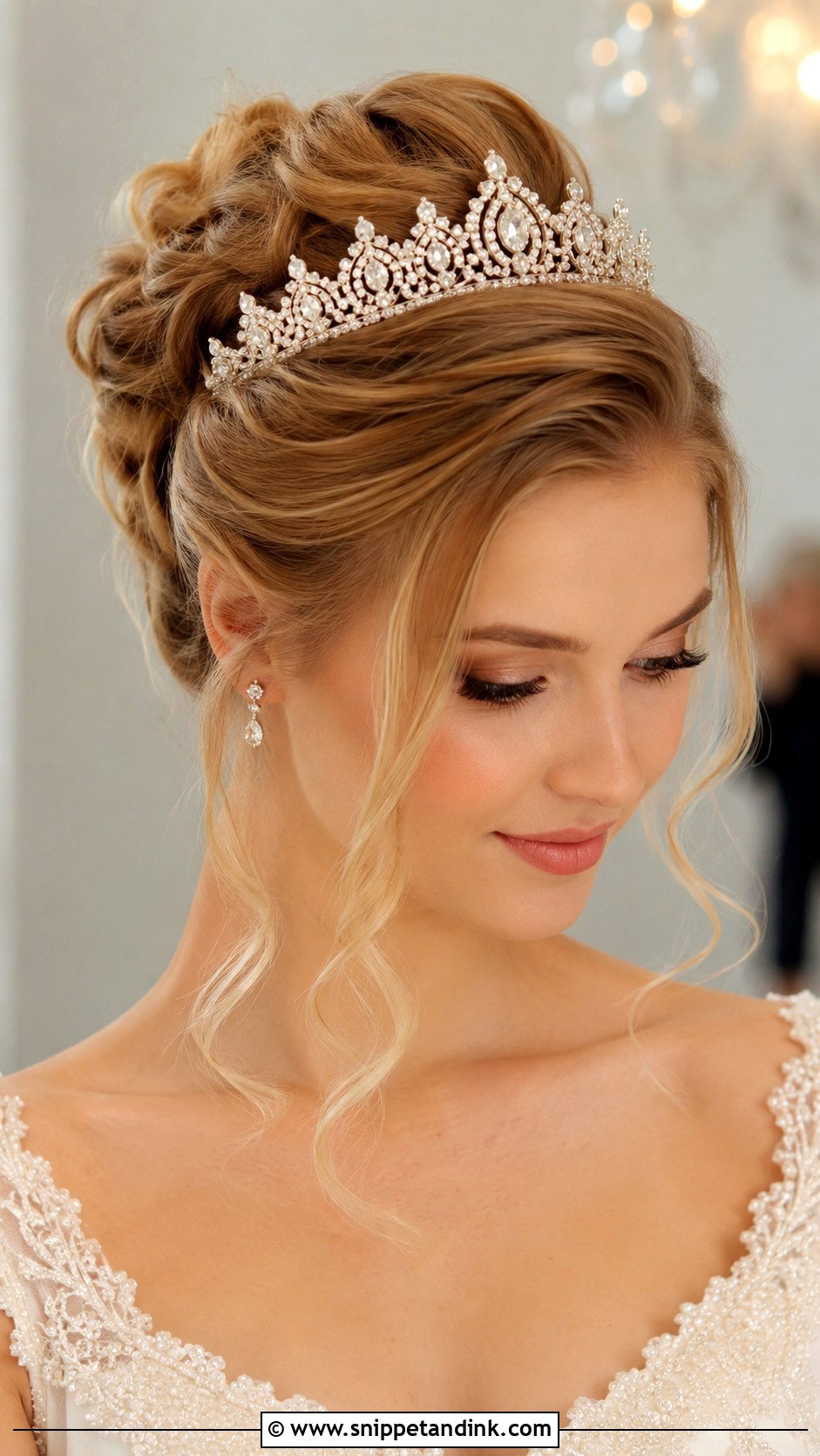 Bridal Hair with Tiara - Snippet and Ink - 30 Wedding Hair Styles
