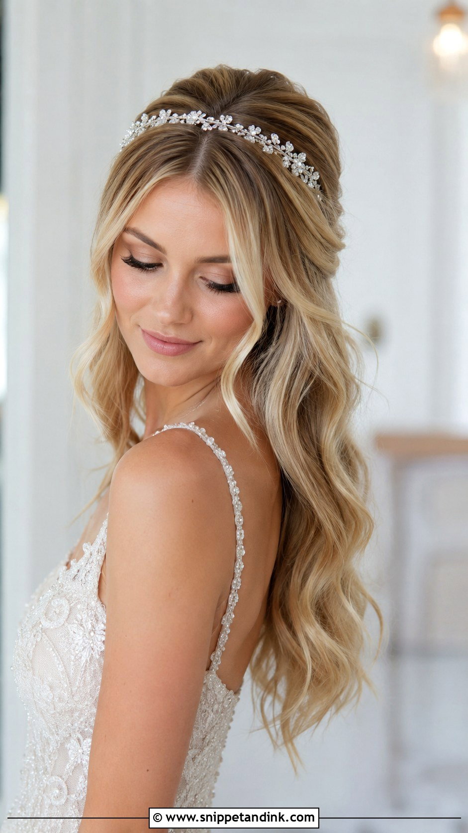 Bridal Hairstyle With Headband - Snippet and Ink - 30 Bridal Hair Styles