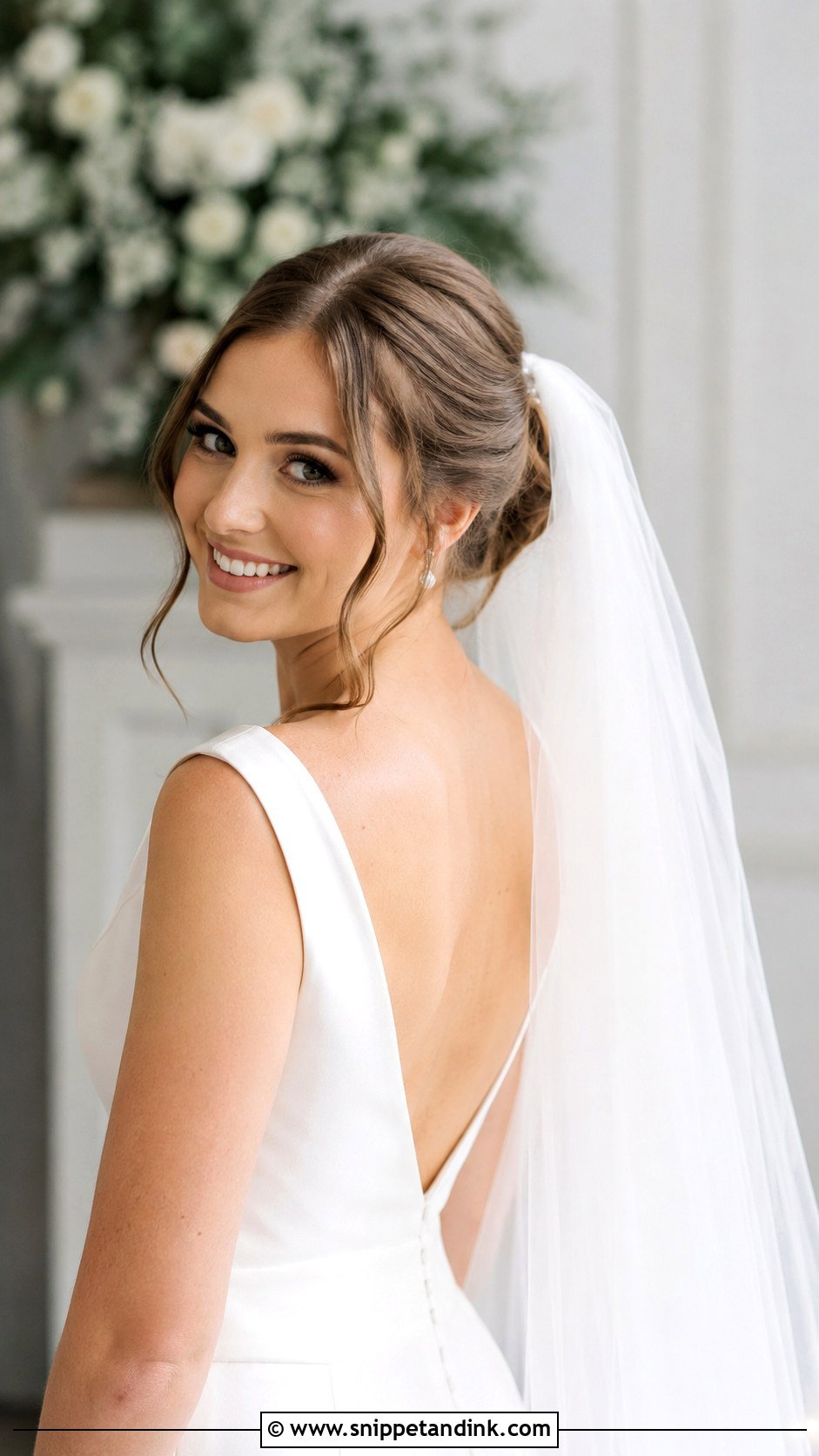 Bridal Hairstyle With Veil - Snippet and Ink - 25 Easy Bridal Hairstyles
