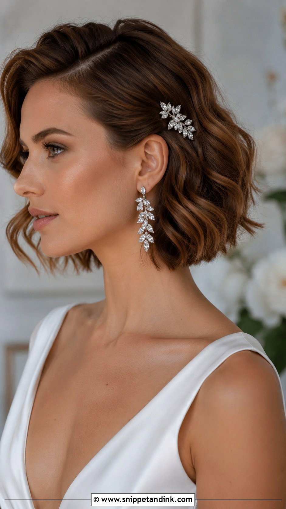 Bridal Hairstyle for Short Hair - Snippet and Ink - 30 Easy Wedding Hairstyles