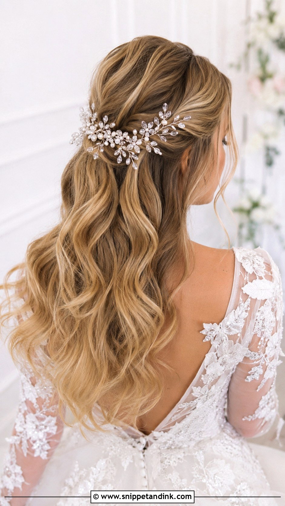 Bridal Hairstyle with Hair Vine - Snippet and Ink - 35 Bride Hairstyles