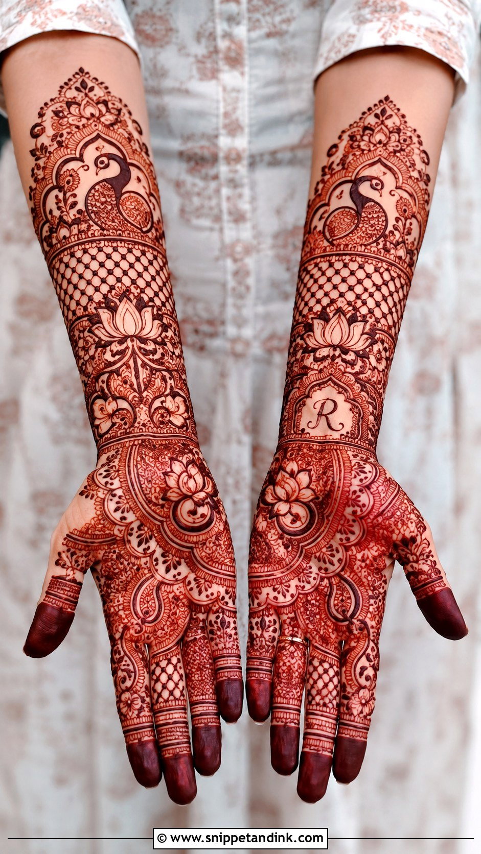 Bridal Half Hand Mehndi Design - Snippet and Ink - 35 Half Hand Mehndi Design Ideas