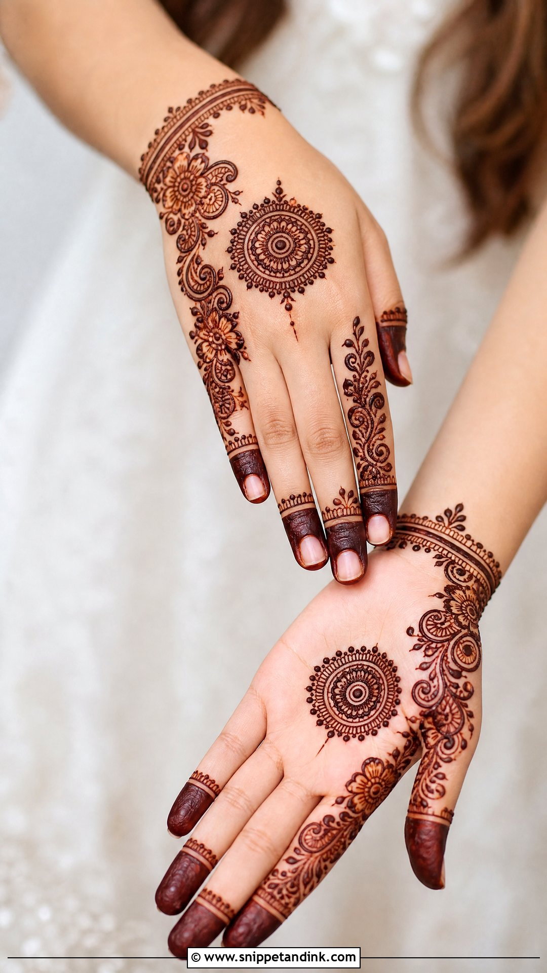 Bridal Half Hand Mehndi - Snippet and Ink - 25 Mehndi Bridal Look Ideas