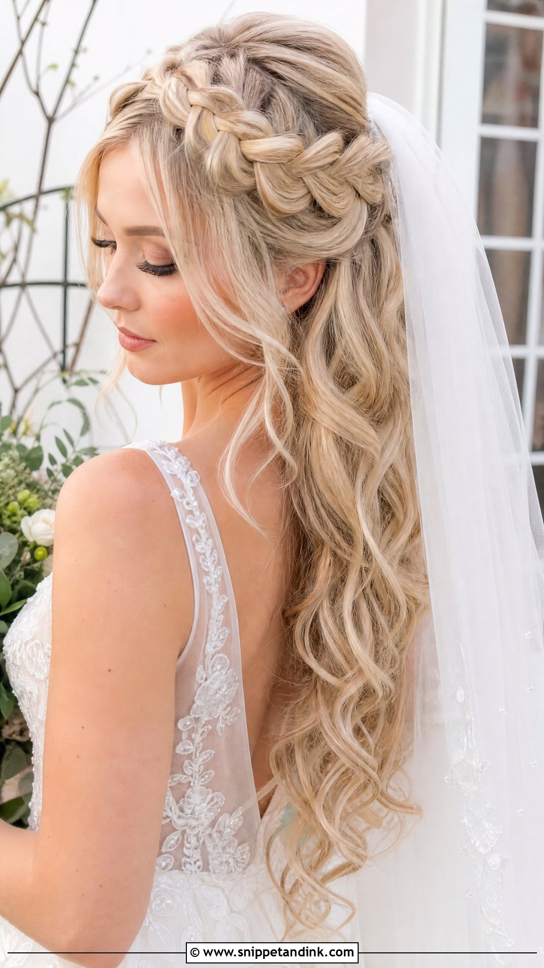 Bridal Half Up Braids For Long Hair - Snippet and Ink - 15 Bridal Half-Up Half-Down Hair Braid Ideas